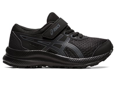 Tenis Sports Asics Contend 8 Niños Negros Grises | MX8487-153