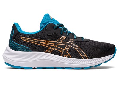 Tenis Sports Asics Gel-eXCite 9 Niños Negros Naranjas | MX2398-238