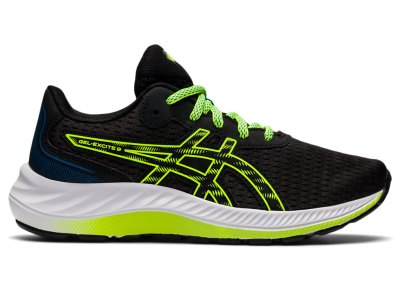 Tenis Sports Asics Gel-eXCite 9 Niños Negros Verdes | MX6103-527