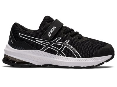 Tenis Sports Asics Gt-1000 11 Niños Negros Blancos | MX2497-607