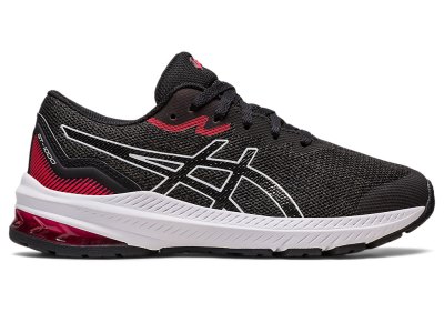 Tenis Sports Asics Gt-1000 11 Niños Negros Rojos | MX7823-198