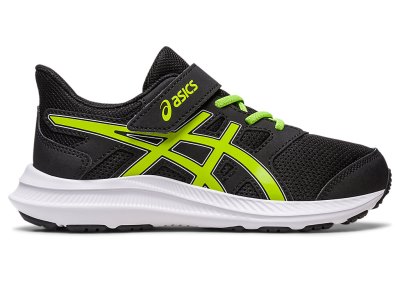 Tenis Sports Asics Jolt 4 Niños Negros Verdes Claro | MX8000-332