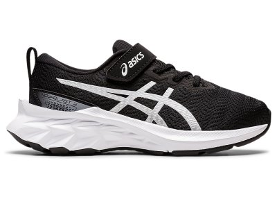 Tenis Sports Asics Novablast 2 Niños Negros Blancos | MX8187-102