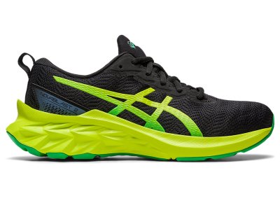 Tenis Sports Asics Novablast 2 Niños Negros Verdes Claro | MX9472-616