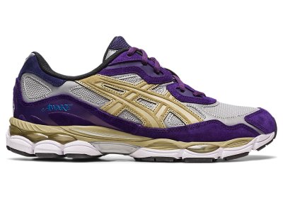 Tenis Asics Awake Ny X Gel-nyc Hombre Plateados Morados | MX8977-608