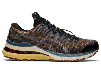 Tenis Asics Fn3-s Gel-kayano 28 Mujer Grises Oscuro Dorados | MX2275-182