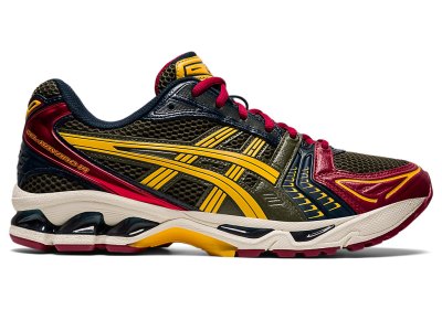 Tenis Asics Gel-kayano 14 Mujer Verde Oliva Naranjas | MX0564-056