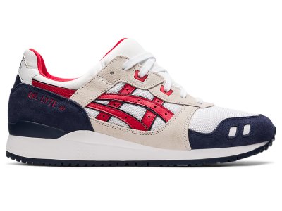 Tenis Asics Gel-lyte III OG Hombre Blancos Rojos | MX8788-400