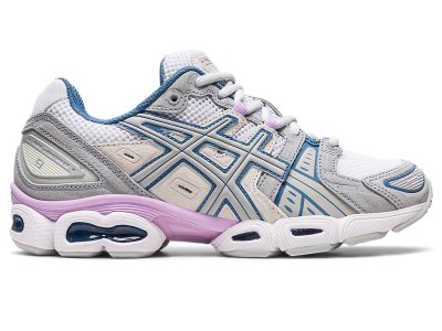 Tenis Asics Gel-nimbus 9 Mujer Blancos Grises | MX8224-973