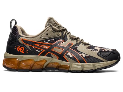 Tenis Asics Gel-quantum 180 Hombre Kaki Oscuro Naranjas | MX1050-310