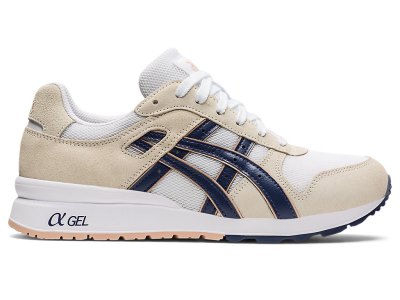 Tenis Asics Gt-II Mujer Creme Azules | MX0860-201