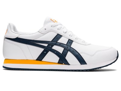 Tenis Asics Tiger Runner Hombre Blancos Azules | MX2689-303