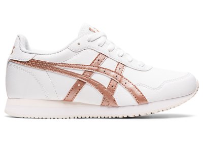 Tenis Asics Tiger Runner Mujer Blancos Rosas Dorados | MX3152-430