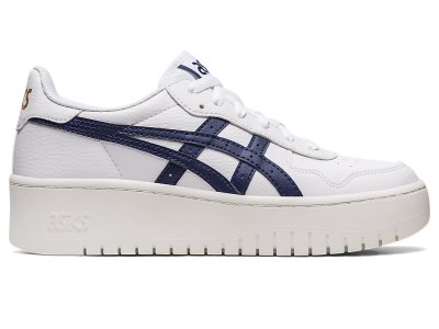 Tenis Netball Asics Japan S PF Mujer Blancos Azul Marino | MX2101-535