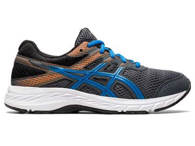 Tenis Para Correr Asics Contend 6 Niños Grises Azules | MX7556-844