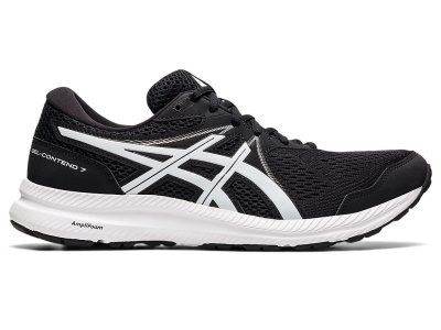 Tenis Para Correr Asics Gel-contend 7 (4E) Hombre Negros Blancos | MX3304-948