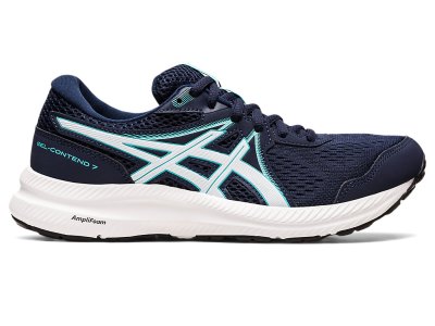 Tenis Para Correr Asics Gel-contend 7 Mujer Negros Azules Claro | MX0658-977