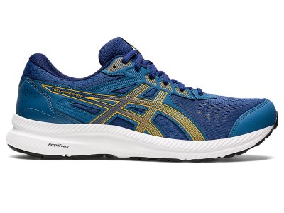 Tenis Para Correr Asics Gel-contend 8 Hombre Azur Amarillos | MX5780-492