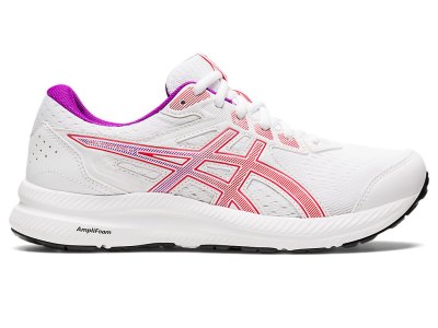 Tenis Para Correr Asics Gel-contend 8 Mujer Blancos Rojos | MX3036-190