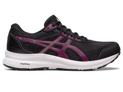 Tenis Para Correr Asics Gel-contend 8 Mujer Negros Rosas | MX7464-224