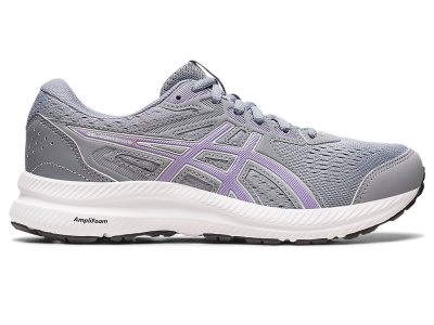 Tenis Para Correr Asics Gel-contend 8 Mujer Grises Morados | MX8169-444