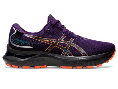 Tenis Para Correr Asics Gel-cumulus 24 GTX Mujer Morados Oscuro Naranjas | MX0252-931