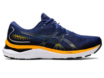 Tenis Para Correr Asics Gel-cumulus 24 Hombre Azules Amarillos | MX5448-693