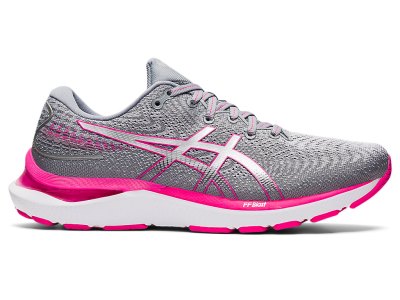 Tenis Para Correr Asics Gel-cumulus 24 Mujer Grises Rosas | MX0346-591