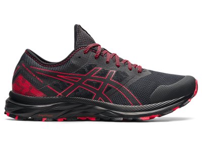 Tenis Para Correr Asics Gel-eXCite Trail Hombre Grises Oscuro Rojos | MX2615-331