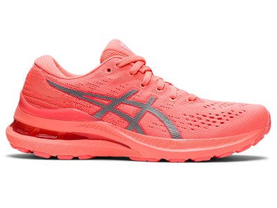 Tenis Para Correr Asics Gel-kayano 28 Lite-show Mujer Grises Naranjas Coral | MX9117-048