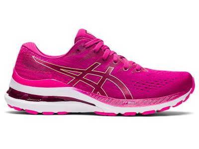 Tenis Para Correr Asics Gel-kayano 28 Mujer Fucsia Rojos Rosas | MX3582-367