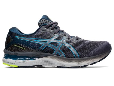 Tenis Para Correr Asics Gel-nimbus 23 Hombre Grises Turquesa Claro | MX0356-806