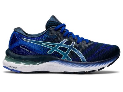 Tenis Para Correr Asics Gel-nimbus 23 Mujer Azules Verdes Claro | MX0560-431