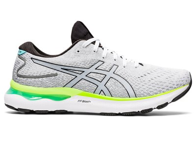 Tenis Para Correr Asics Gel-nimbus 24 Hombre Blancos Negros | MX3612-953