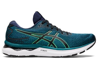 Tenis Para Correr Asics Gel-nimbus 24 Hombre Verdes Oscuro Turquesa | MX7624-903