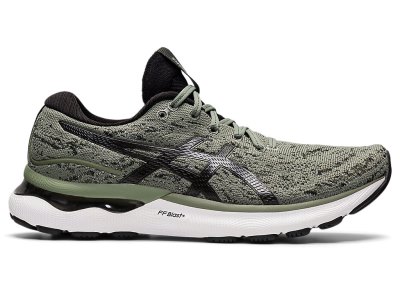 Tenis Para Correr Asics Gel-nimbus 24 Mk Hombre Verdes Negros | MX3527-837