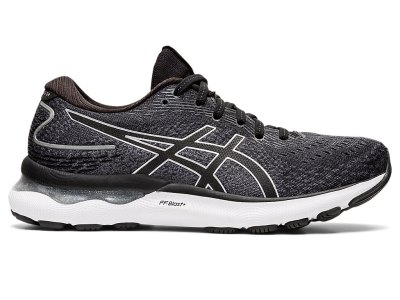 Tenis Para Correr Asics Gel-nimbus 24 Mujer Negros Plateados | MX1556-230