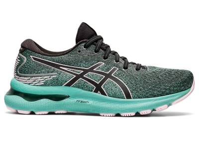 Tenis Para Correr Asics Gel-nimbus 24 Mujer Negros Rosas | MX2621-744