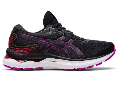 Tenis Para Correr Asics Gel-nimbus 24 Mujer Negros Morados | MX3278-869