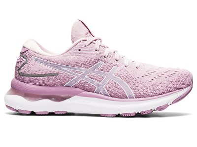 Tenis Para Correr Asics Gel-nimbus 24 Mujer Rosas Blancos | MX6410-093