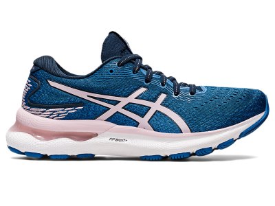 Tenis Para Correr Asics Gel-nimbus 24 Mujer Azules Rosas | MX7097-167