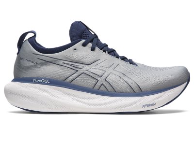 Tenis Para Correr Asics Gel-nimbus 25 Hombre Grises Azules Azules | MX1749-089