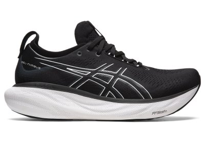 Tenis Para Correr Asics Gel-nimbus 25 Hombre Negros Plateados | MX9288-869