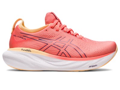 Tenis Para Correr Asics Gel-nimbus 25 Mujer Coral Morados | MX0961-257