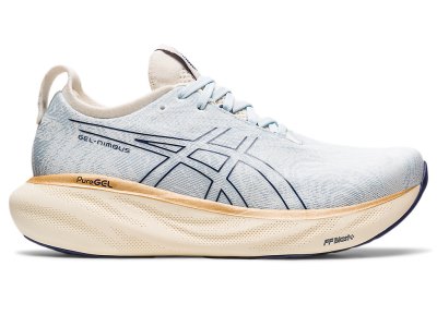 Tenis Para Correr Asics Gel-nimbus 25 Nagino Mujer Azules Claro Creme | MX1498-239