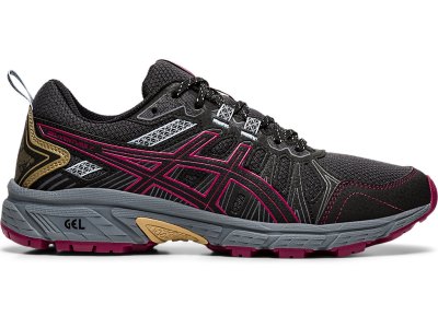 Tenis Para Correr Asics Gel-ventuRE 7 Mujer Grises Oscuro Morados Rojos | MX6629-143