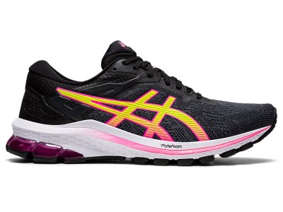 Tenis Para Correr Asics Gt-1000 10 Mujer Negros Rosas | MX5753-359