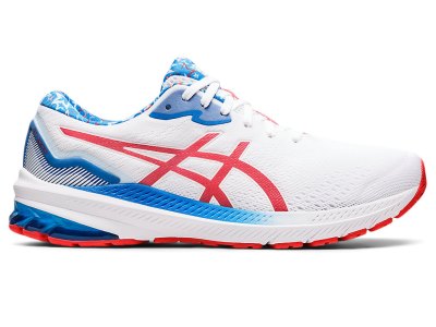 Tenis Para Correr Asics Gt-1000 11 Hombre Blancos Rojos | MX2636-017