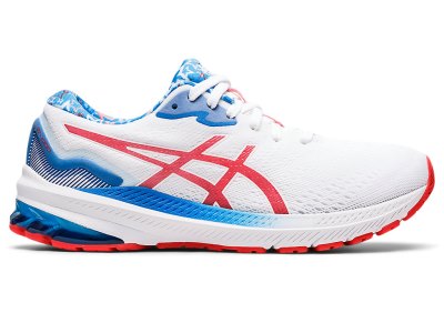 Tenis Para Correr Asics Gt-1000 11 Mujer Blancos Rojos | MX5934-737