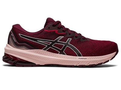 Tenis Para Correr Asics Gt-1000 11 Mujer Rojos Oscuro Plateados | MX6876-280